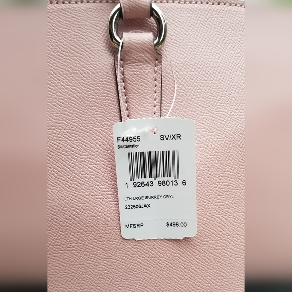 Coach large Surrey Carryall in carnation pink. - Picture 4 of 8